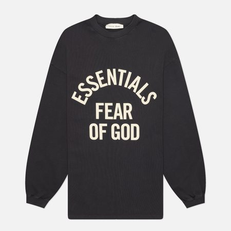Мужской лонгслив Fear of God ESSENTIALS Campus 90's, цвет чёрный