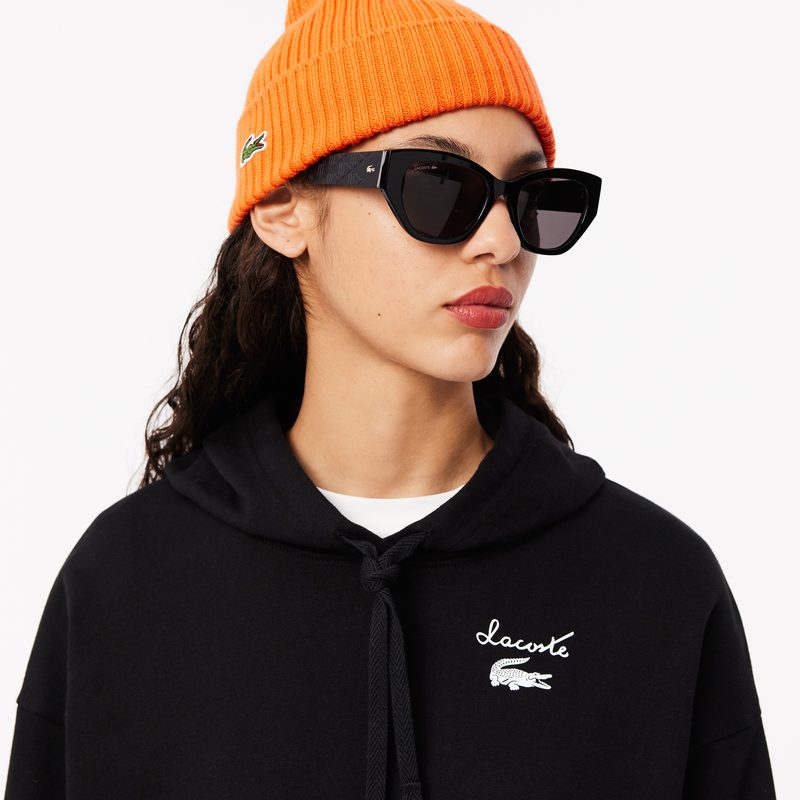 Женская флисовая толстовка Lacoste оверсайз 5