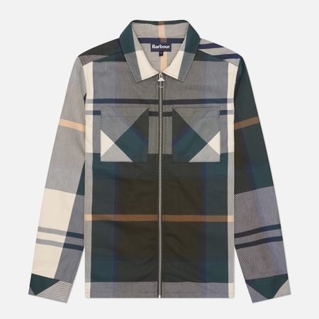 Мужская рубашка Barbour Etterick Overshirt, цвет зелёный